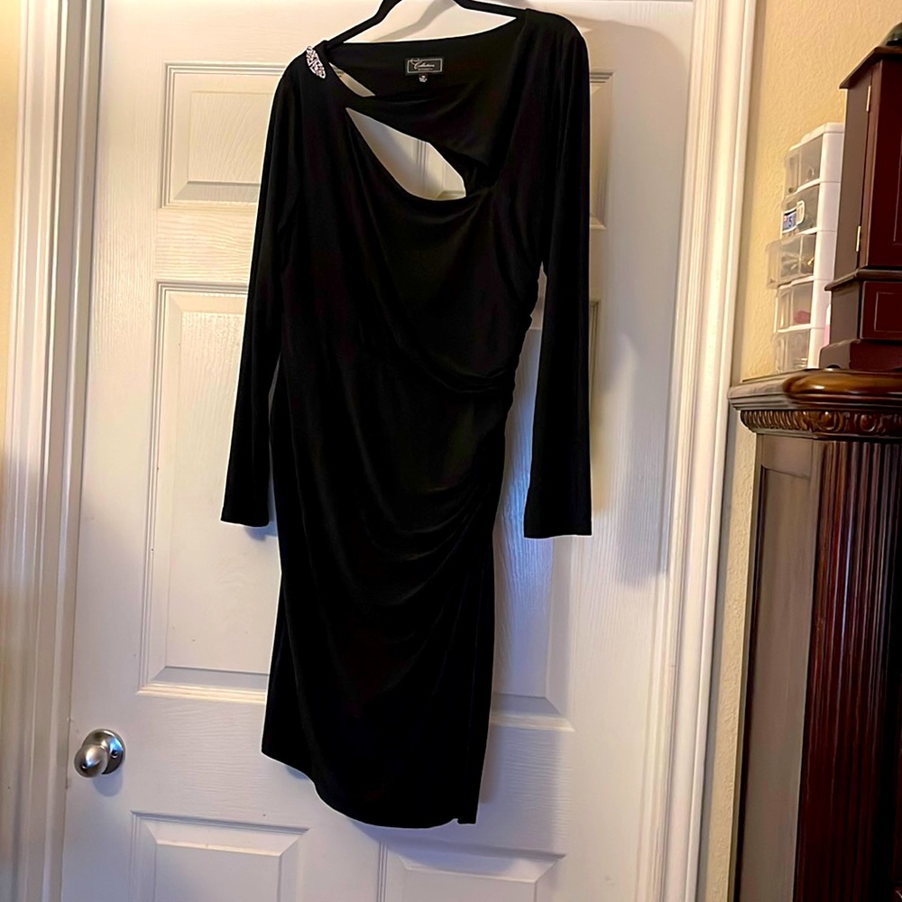 Sexy black evening dress